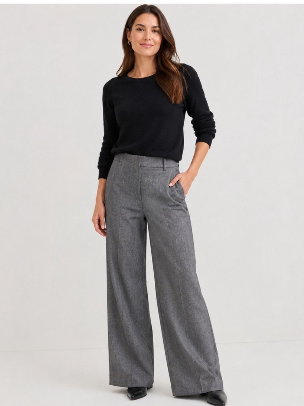brand new gray wide leg trouser pant 🩶 must go! all offers welcomed